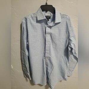 Jos. A. Bank Light Blue Plaid Dress Shirt